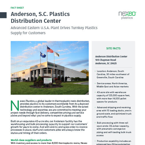 Anderson, SC Plastics Distribution Center
