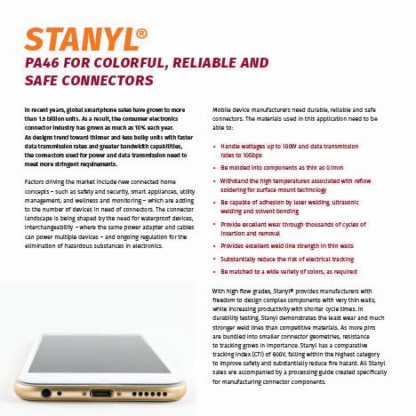 Stanyl PA46 Electrical Connectors Flyer