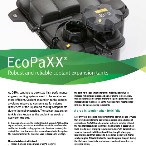 EcoPaXX Robust and reliable coolant expansion tanks