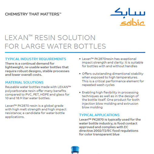 Lexan Resin Solutions for Large Water Bottles