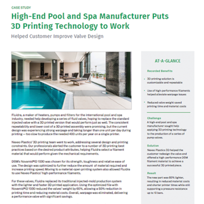 High-End Pool and Spa Manufacturer Puts 3D Printing Technology to Work