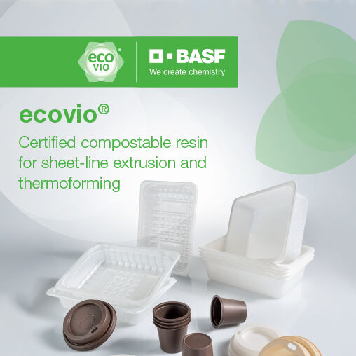 ecovio Certified compostable resin for sheet-line extrusion and thermoforming
